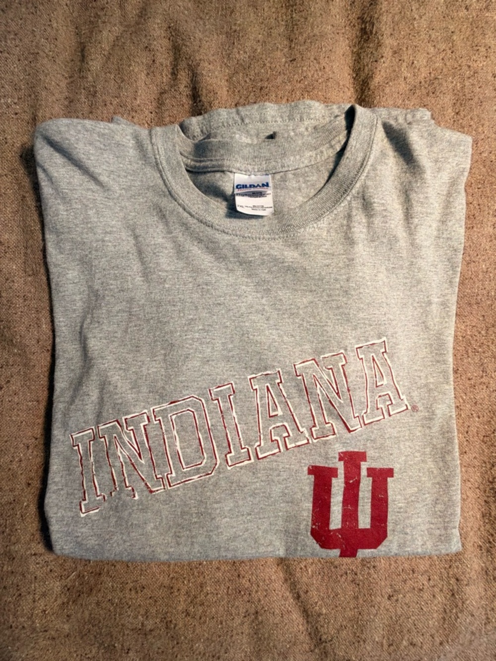 🥂 2XL Classic gray Indiana 🔱 crewneck T-shirt✨🤗
